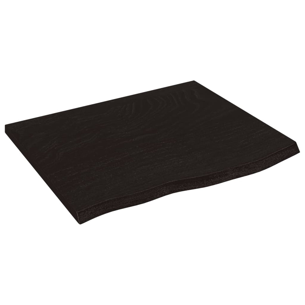 Dunkelbraunes Wandregal 60x50 Eiche Massivholz