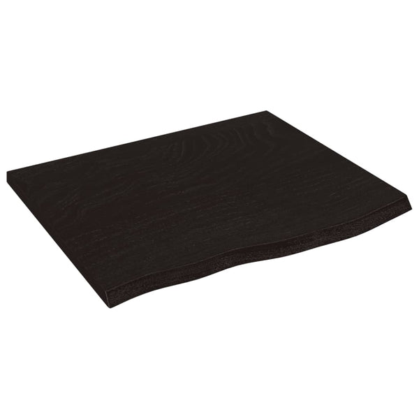 Dunkelbraunes Wandregal 60x50 Eiche Massivholz