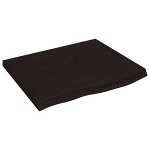 Dunkelbraunes Wandregal Eiche Massivholz 60x50 cm