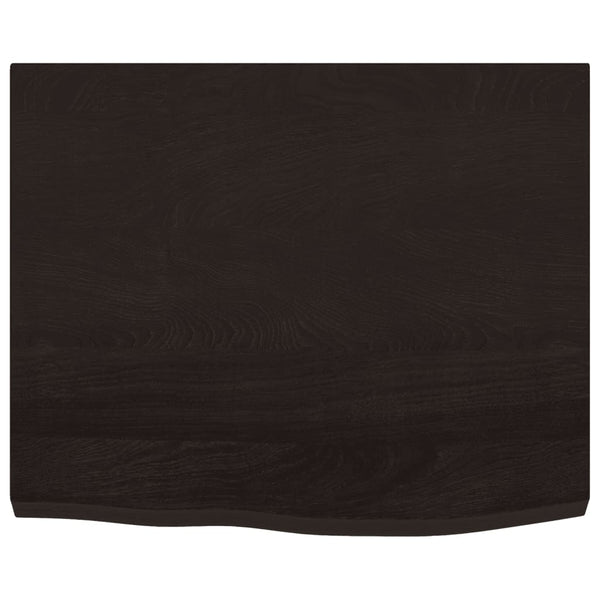 Dunkelbraunes Wandregal Eiche Massivholz 60x50 cm