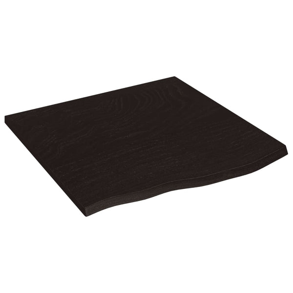 Wandregal Dunkelbraun 60x60 cm Eiche Massivholz