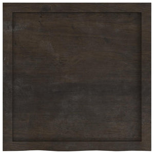 Dunkelbraunes Wandregal 60x60 cm Eiche Massivholz
