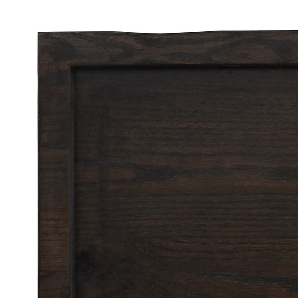 Dunkelbraunes Wandregal 60x60 cm Eiche Massivholz