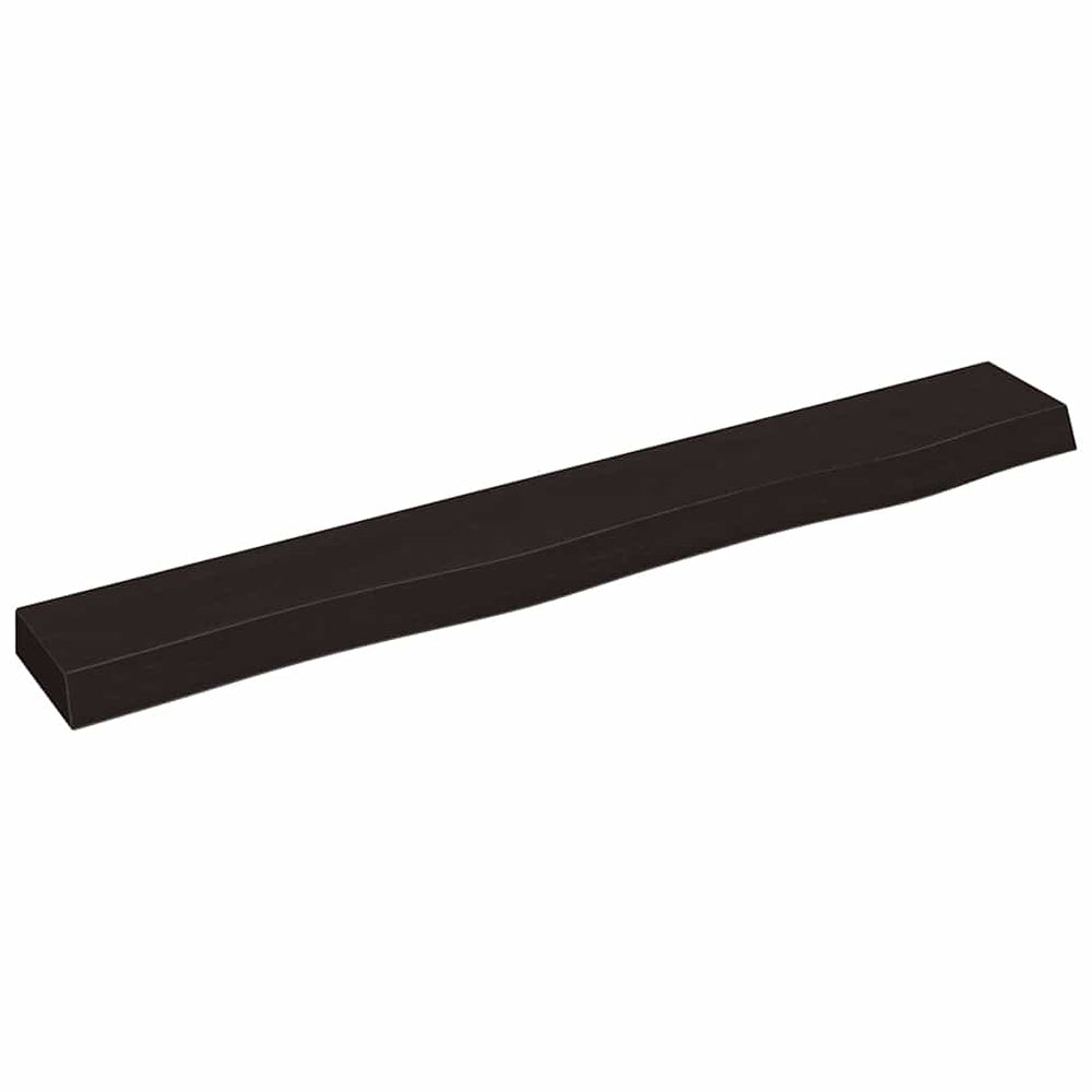 Dunkelbraunes Wandregal 80cm Eiche Massivholz
