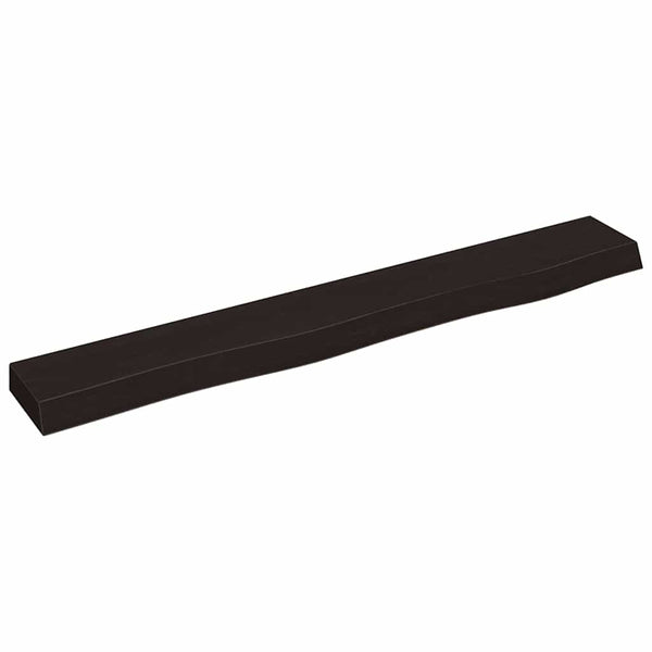 Dunkelbraunes Wandregal 80cm Eiche Massivholz