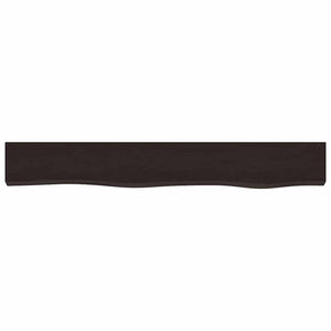 Dunkelbraunes Wandregal 80cm Eiche Massivholz
