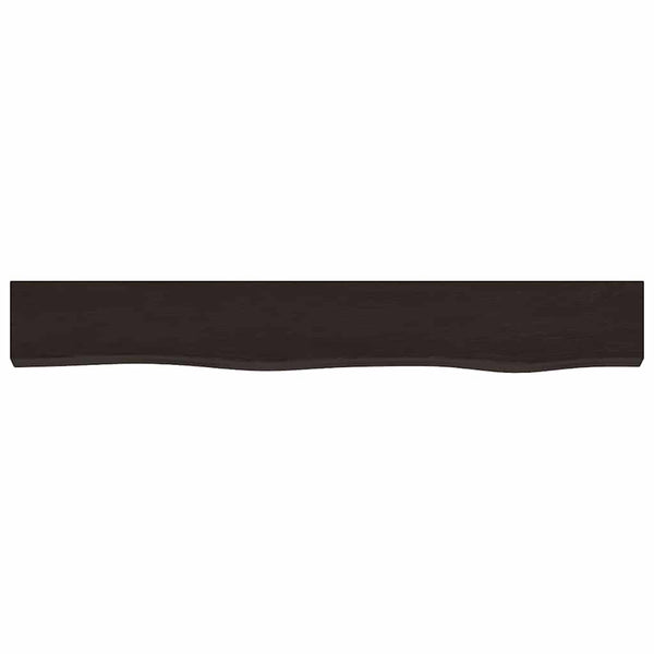Dunkelbraunes Wandregal 80cm Eiche Massivholz
