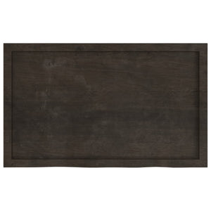 vidaXL Étagère murale marron foncé 100x60x(2-4)cm en bois de chêne massif traité
