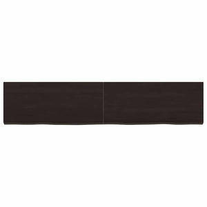 Wandregal Dunkelbraun 140 cm Eiche Massivholz