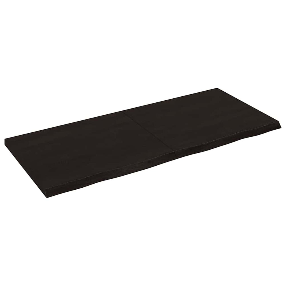 vidaXL Étagère Murale Marron Foncé 140x60x(2-4)cm Bois de Chêne Massif Traité