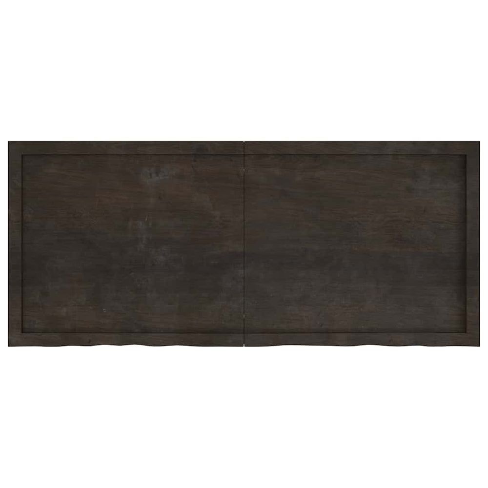 vidaXL Étagère Murale Marron Foncé 140x60x(2-4)cm Bois de Chêne Massif Traité