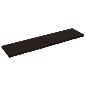 Dunkelbraunes Wandregal 160cm aus Eiche Massivholz
