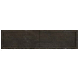 Dunkelbraunes Wandregal 160cm aus Eiche Massivholz