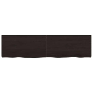 Dunkelbraunes Wandregal 160cm aus Eiche Massivholz