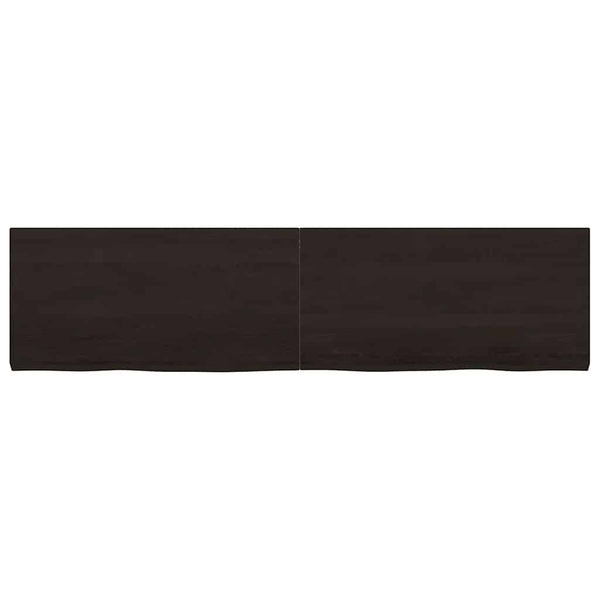 Dunkelbraunes Wandregal 160cm aus Eiche Massivholz