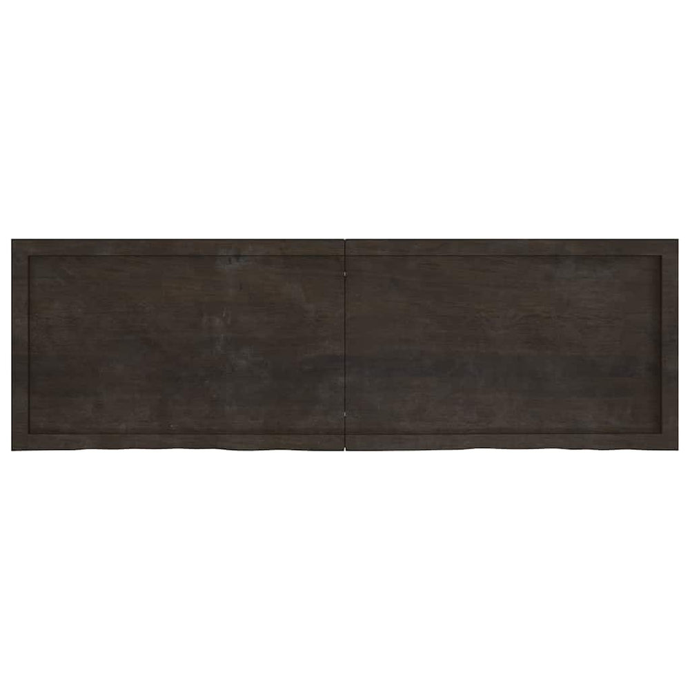 Dunkelbraunes Wandregal 160cm Eiche Massivholz