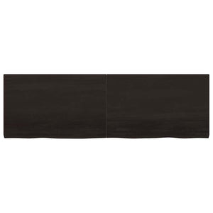 Dunkelbraunes Wandregal 160cm Eiche Massivholz