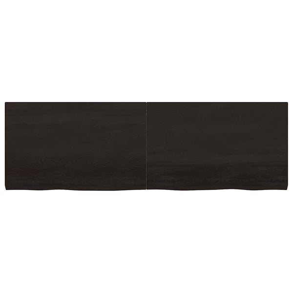 Dunkelbraunes Wandregal 160cm Eiche Massivholz