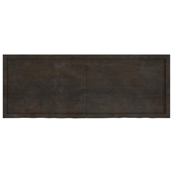 Dunkelbraunes Wandregal 160cm Eiche Massivholz