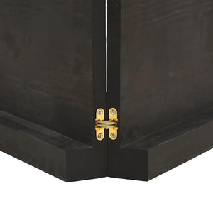 Dunkelbraunes Wandregal 180x50cm Massivholz Eiche
