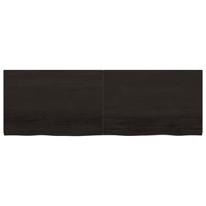 Dunkelbraunes Wandregal 180cm Massivholz Eiche