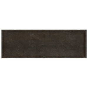 Dunkelbraunes Wandregal 180cm Eiche Massivholz