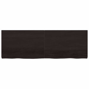 Dunkelbraunes Wandregal 180cm Eiche Massivholz