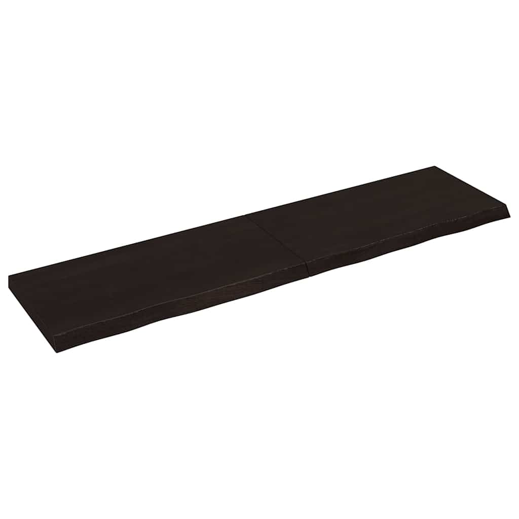 Wandregal Dunkelbraun 200cm Eiche Massivholz