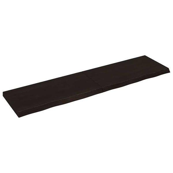 Wandregal Dunkelbraun 200cm Eiche Massivholz