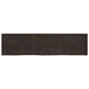Wandregal Dunkelbraun 200cm Eiche Massivholz