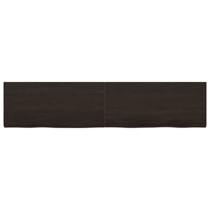 Dunkelbraunes Wandregal 220cm Eiche Massivholz