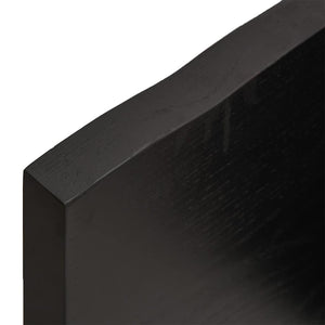 Dunkelbraunes Wandregal 220cm Eiche Massivholz