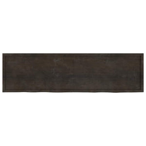 Dunkelbraunes Wandregal 220cm Eiche Massivholz