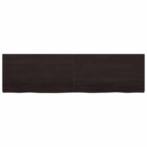 Dunkelbraunes Wandregal 220cm Eiche Massivholz