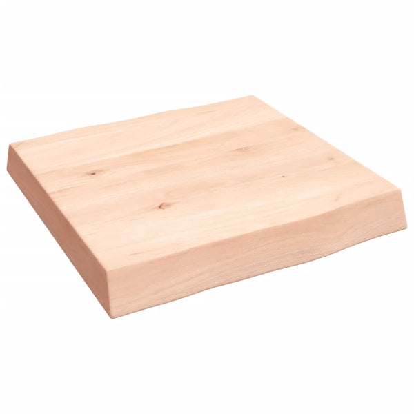 Massivholz Tischplatte 40x40 cm Baumkante