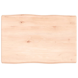 Massivholz Tischplatte 60x40 cm Baumkante