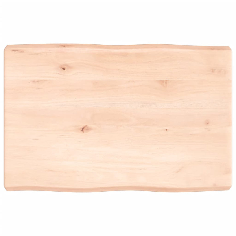vidaXL Plateau de table 60x40x(2-6) cm en bois massif brut avec bords naturels