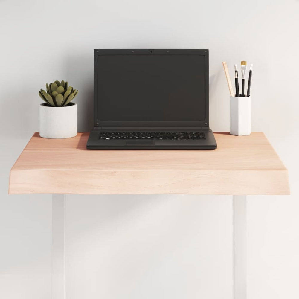vidaXL Plateau de table 60x40x(2-6) cm en bois massif brut avec bords naturels