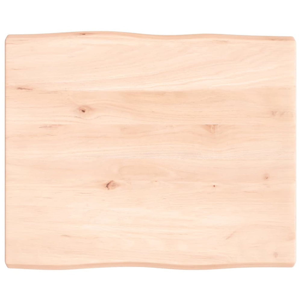 vidaXL Plateau de table 60x50x(2-4) cm Bois massif brut Bord naturel
