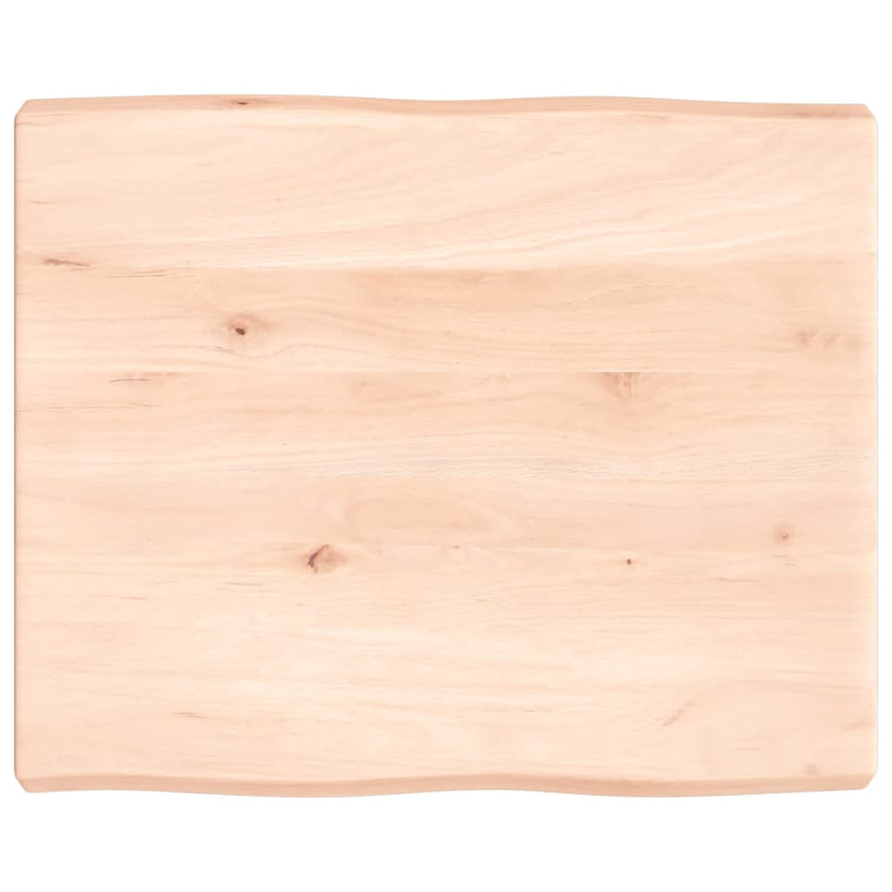 vidaXL Plateau de table 60x50x(2-6) cm Bois massif brut Bord naturel