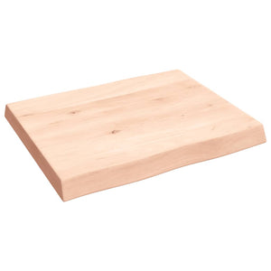 Massivholz Tischplatte Eiche Baumkante 60x50 cm