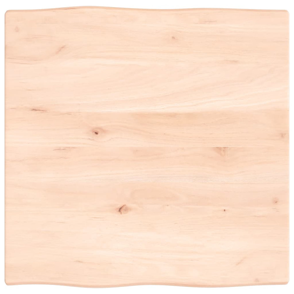 vidaXL Tabletop 60x60x2 cm Solid Oak Untreated Live Edge