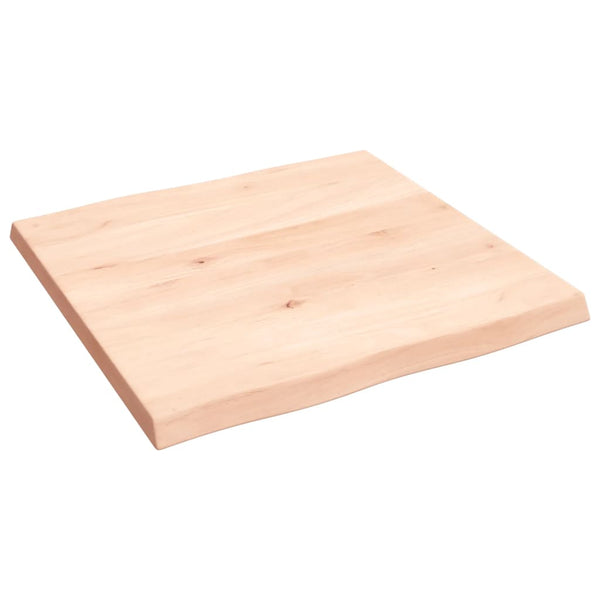 vidaXL Plateau de table 60x60x(2-4) cm bois massif non traité bord naturel