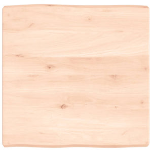 Massivholz Tischplatte Eiche 60x60 cm Baumkante