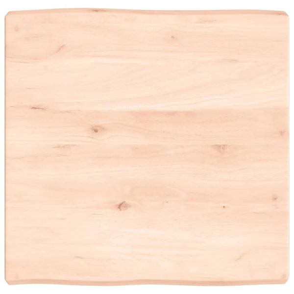 Massivholz Tischplatte Eiche 60x60 cm Baumkante