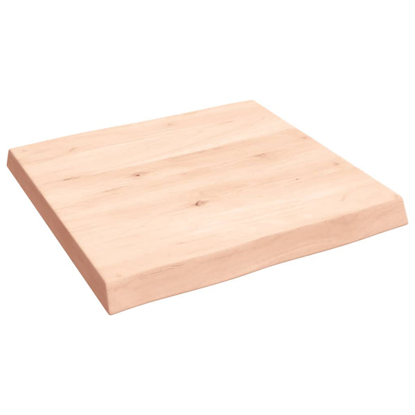 Massivholz Tischplatte Eiche 60x60 cm Baumkante