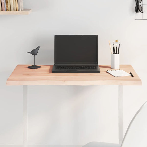 Eiche Tischplatte 80x40 cm Massivholz Baumkante