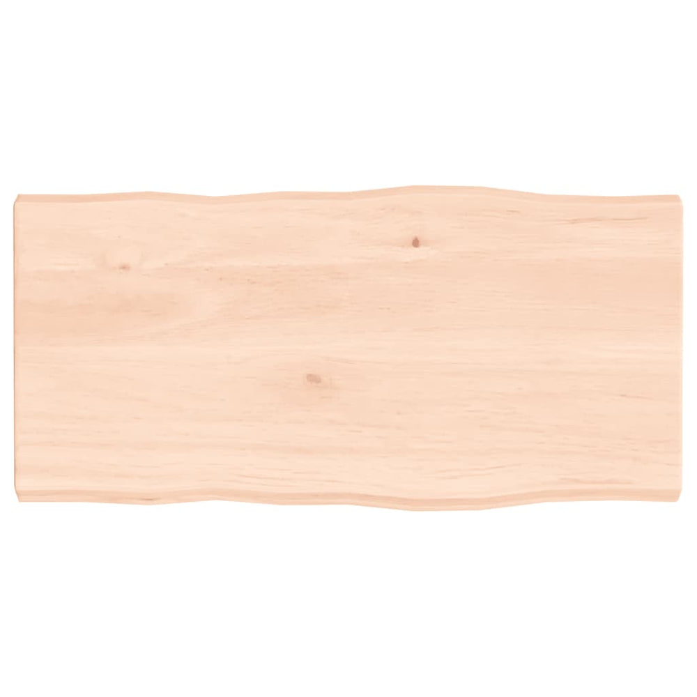 vidaXL Plateau de table 80x40x(2-4) cm en bois massif brut à bords naturels