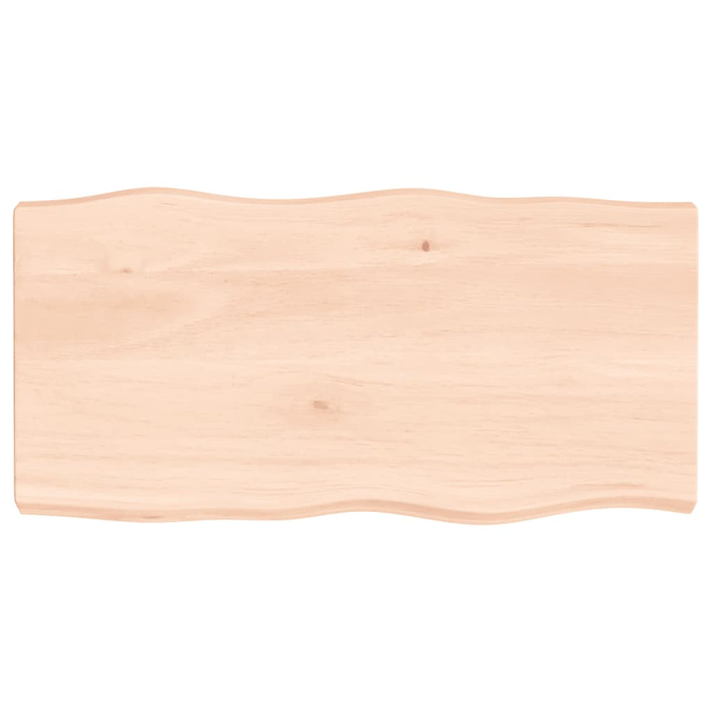 vidaXL Plateau de table 80x40x(2-6) cm en bois massif brut avec bord naturel