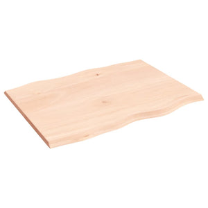 Tischplatte Eiche 80x60 cm Massivholz Baumkante